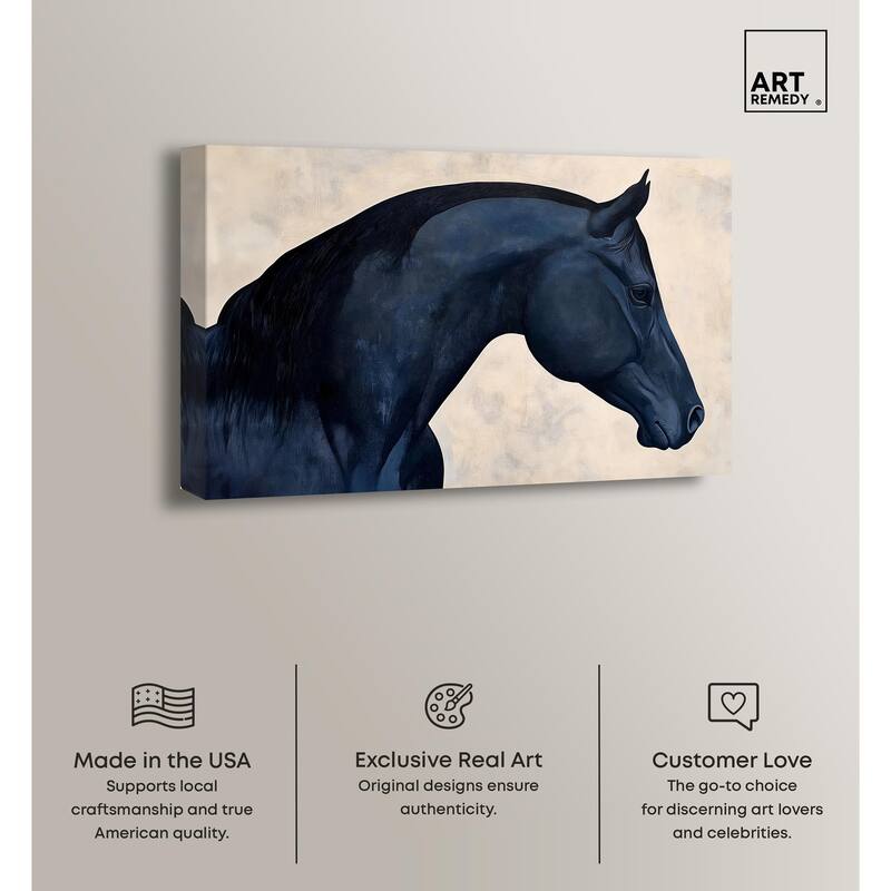 Blue Horse II Canvas by Art Remedy, Gallery Wrapped