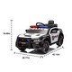 preview thumbnail 40 of 57, Dodge Charger 12V Kids Ride On Police Car with Parental Remote, Alarm Lights, and Suspension System White