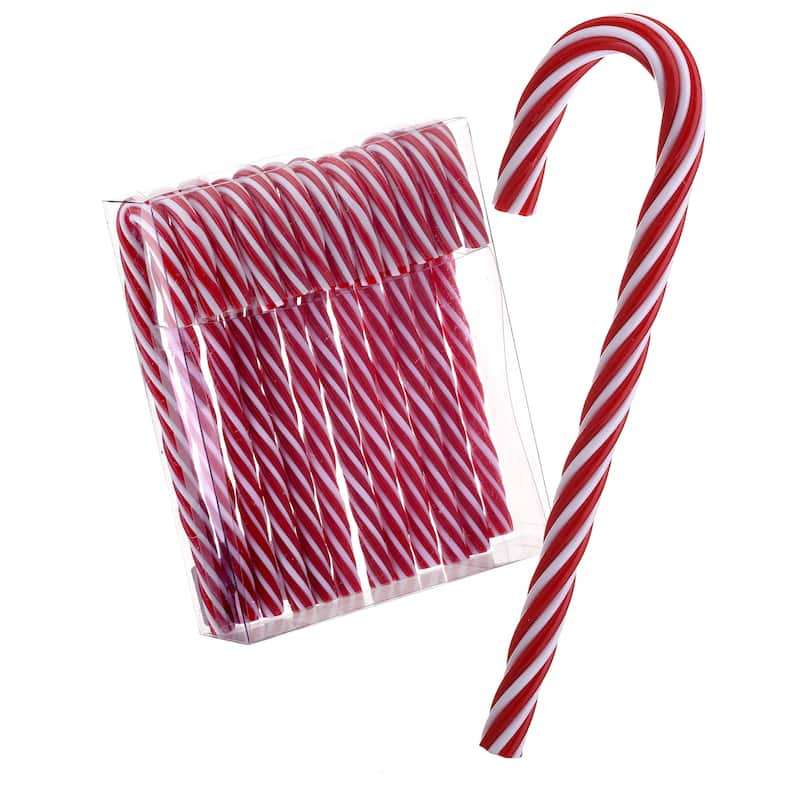 7" Acrylic Candy Cane Box of 12 - 7'