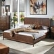 preview thumbnail 2 of 15, Khourush Low Profile Campaign Platform Bed by iNSPIRE Q Modern