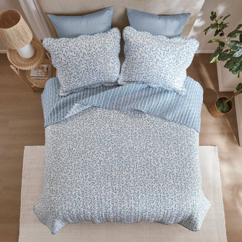 Madison Park Darcy 3 Piece Print Quilt Set