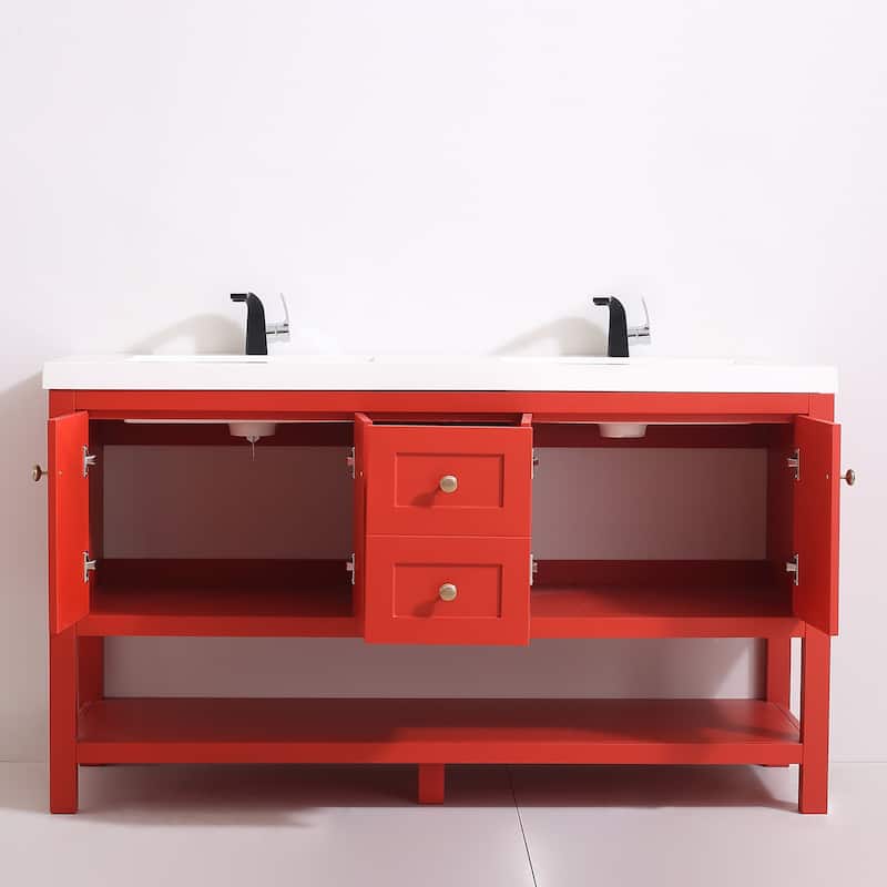 Winslow 60" Double Bathroom Vanity Set