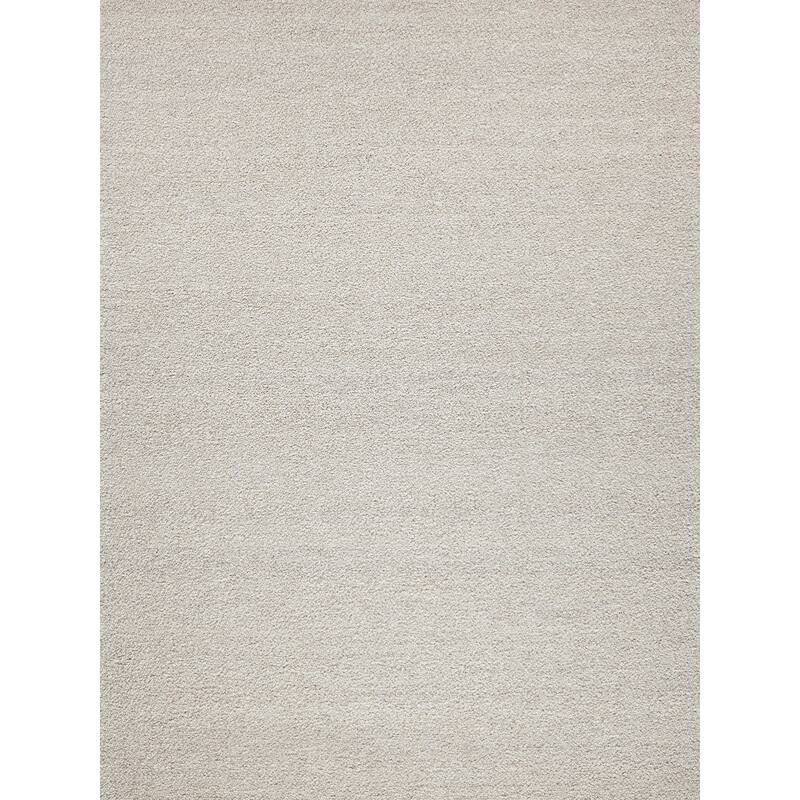 Exquisite Rugs Ferretti Handmade Handloomed New Zealand Wool Silver/Ivory Area Rug
