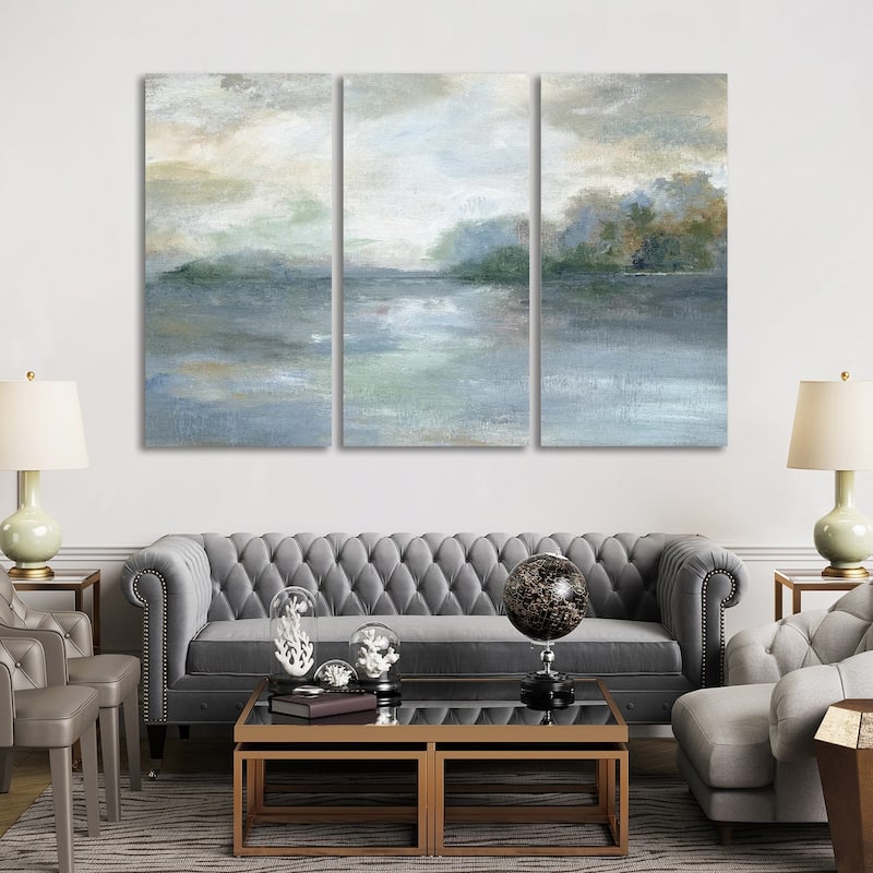 iCanvas "Blue Ethereal" by Nan 3-Piece Canvas Wall Art Set