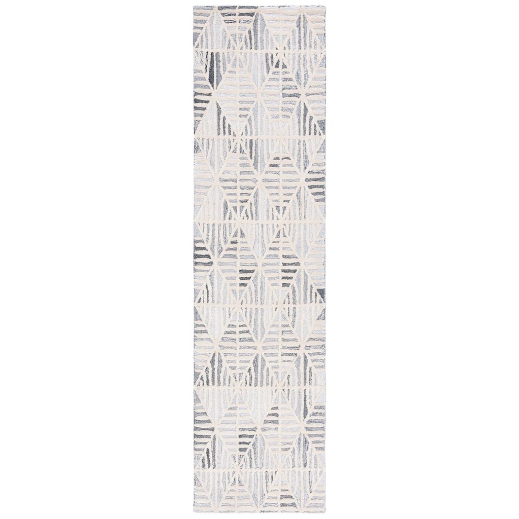 SAFAVIEH Handmade Ebony Chika Modern Trellis Wool Rug