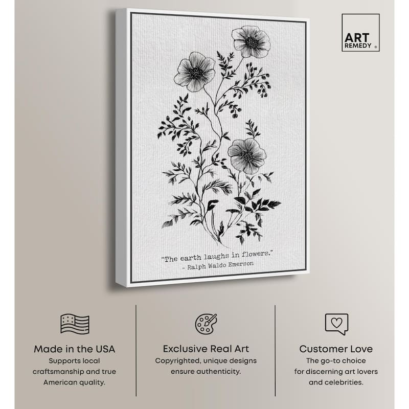 Earth Laughs in Flowers Canvas by Art Remedy