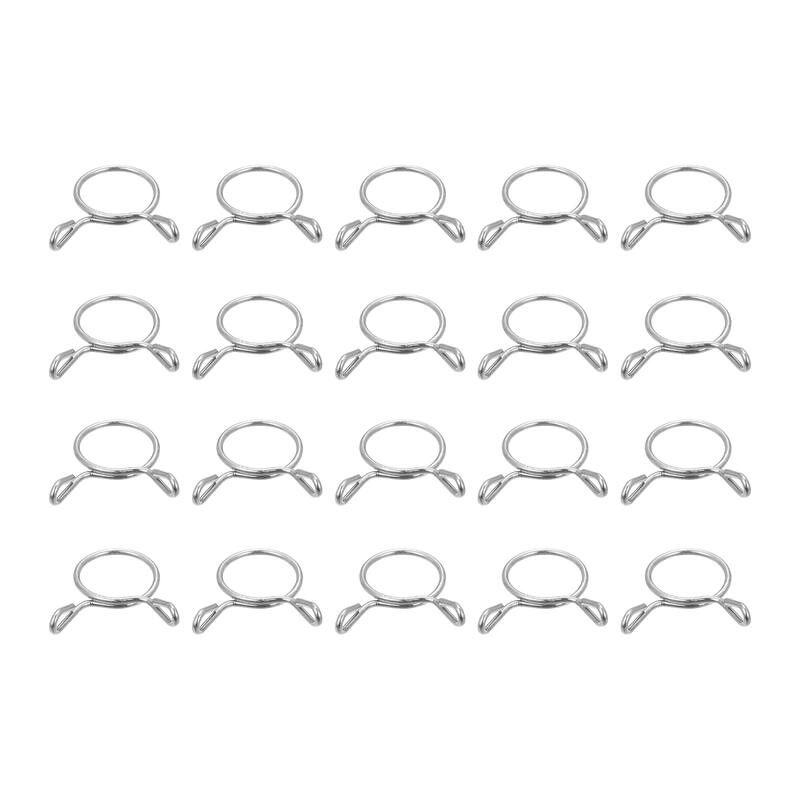 Fuel Line Hose Clips, 304 Stainless Steel Tubing Spring Clamps for Motorcycle - 14mm