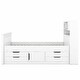preview thumbnail 20 of 52, Captain Platform Bed Frame with Storage Bookcases, Shelves & Four Drawers