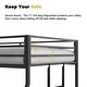 preview thumbnail 6 of 5, Sturdy Twin over Full Bunk Bed Metal for Kids,with Ladder & Guardrails