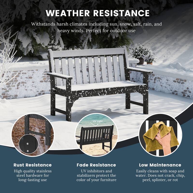 Laguna Poly 51 Inch Garden Bench