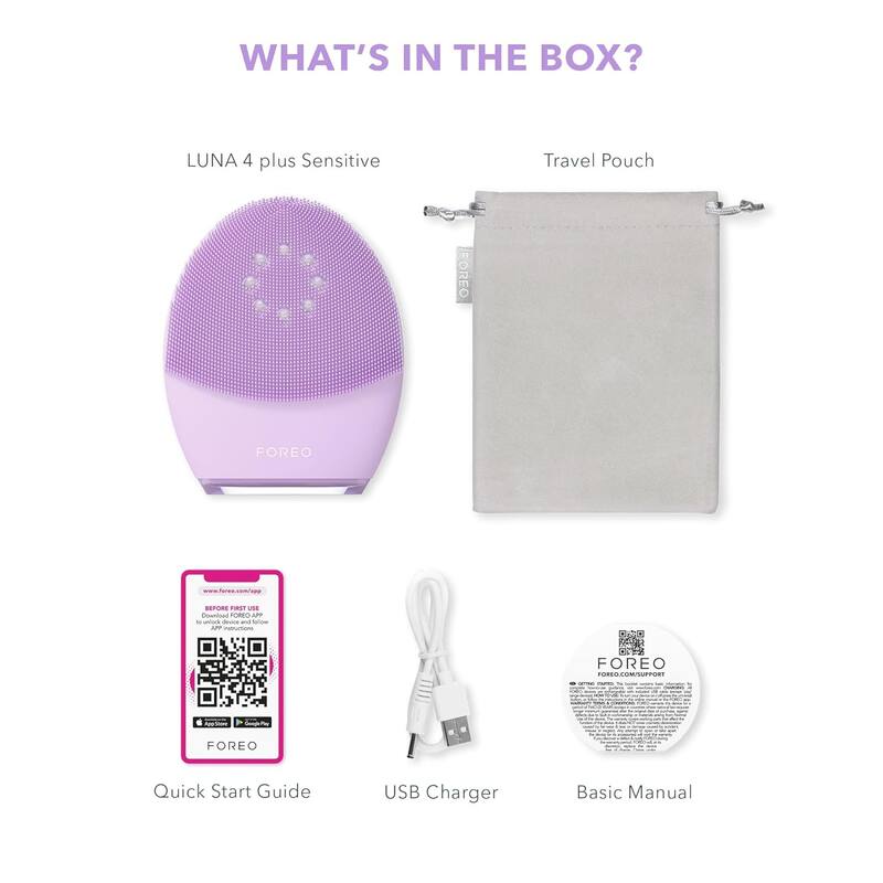 Foreo Luna 4 Plus LED Cleansing Brush Sensitive Skin - Lavender