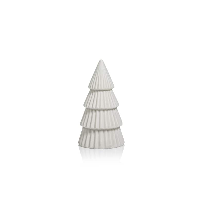 Holiday Ceramic Tree Sculptures, Set of 4