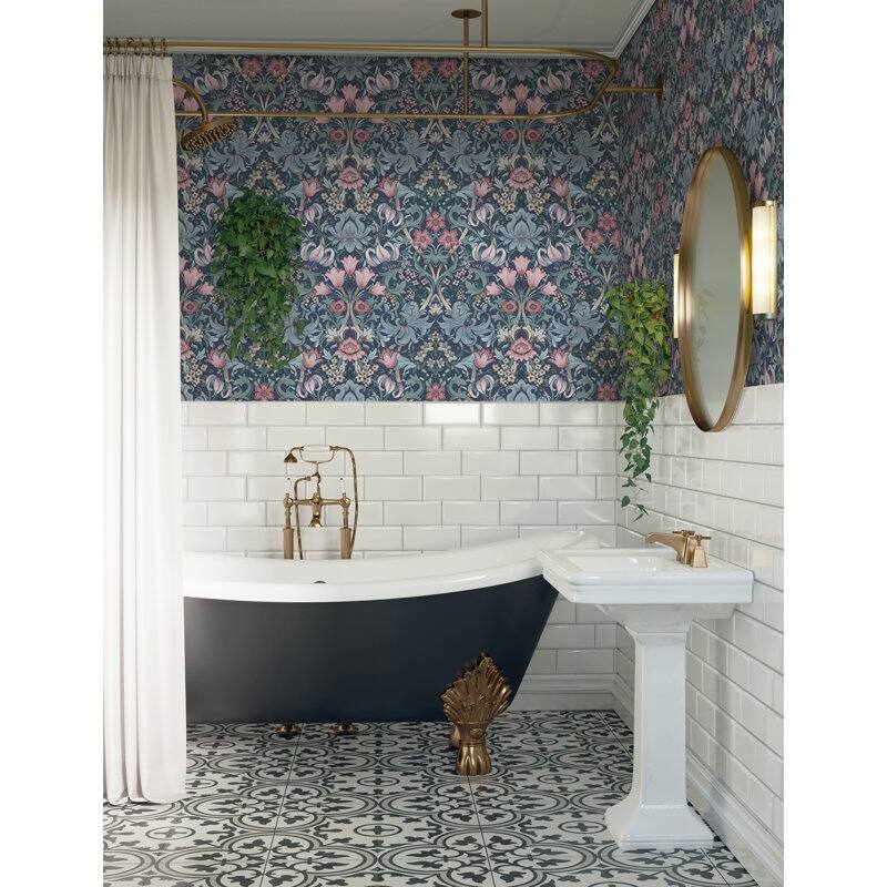 Fleurmont Floral Tapestry Non-Pasted Wallpaper - Covers 56 Square Feet