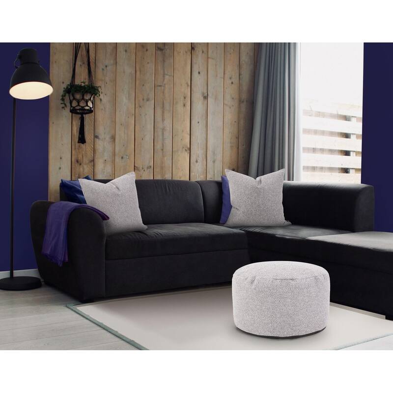 Allan Andrews Round Foot Pouf Panama Stone