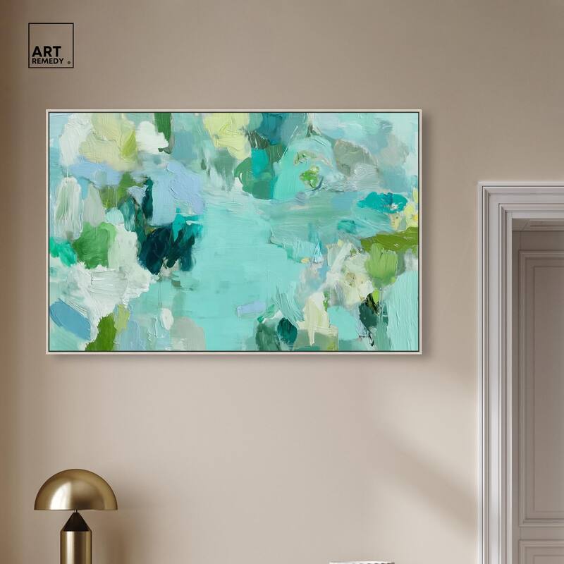 Alista Green Blues Canvas by Art Remedy
