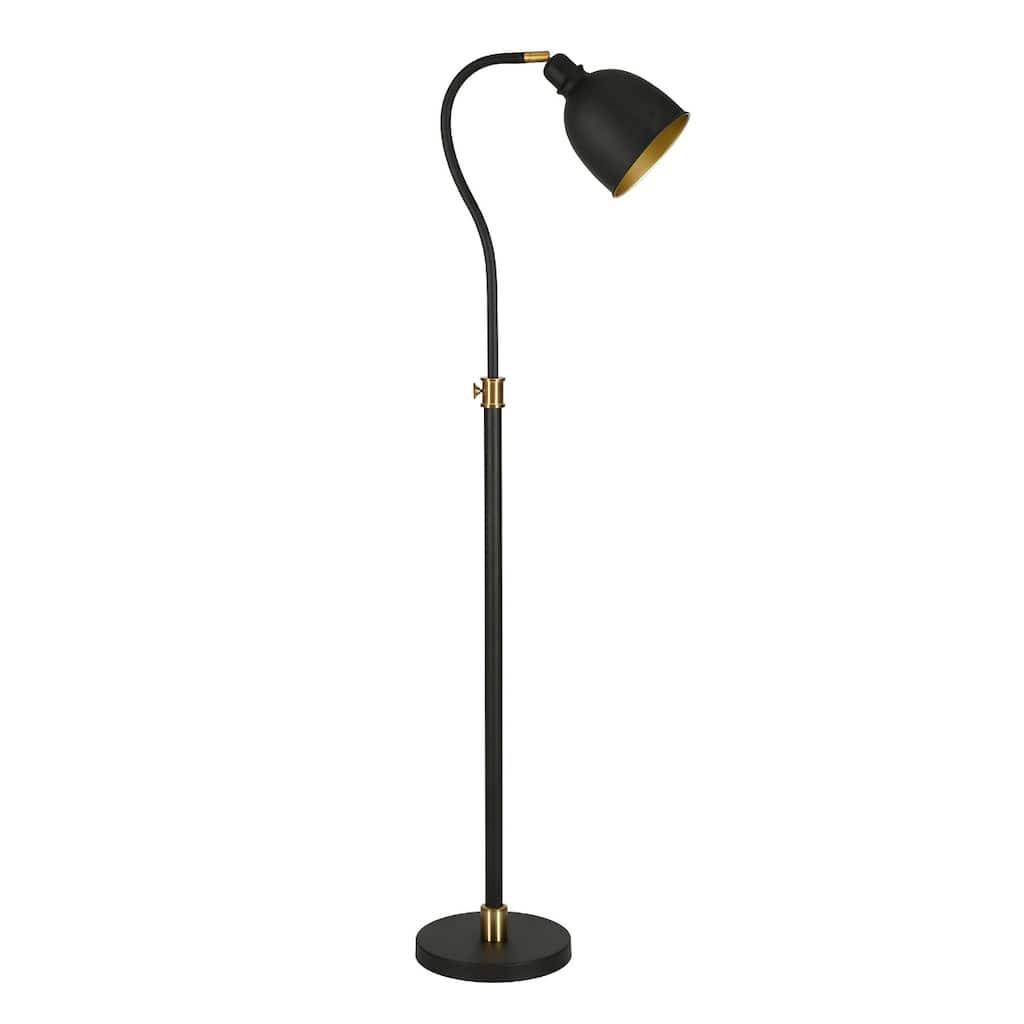 68 Inch Adjustable Floor Lamp with White Frosted Glass Shade for Reading
