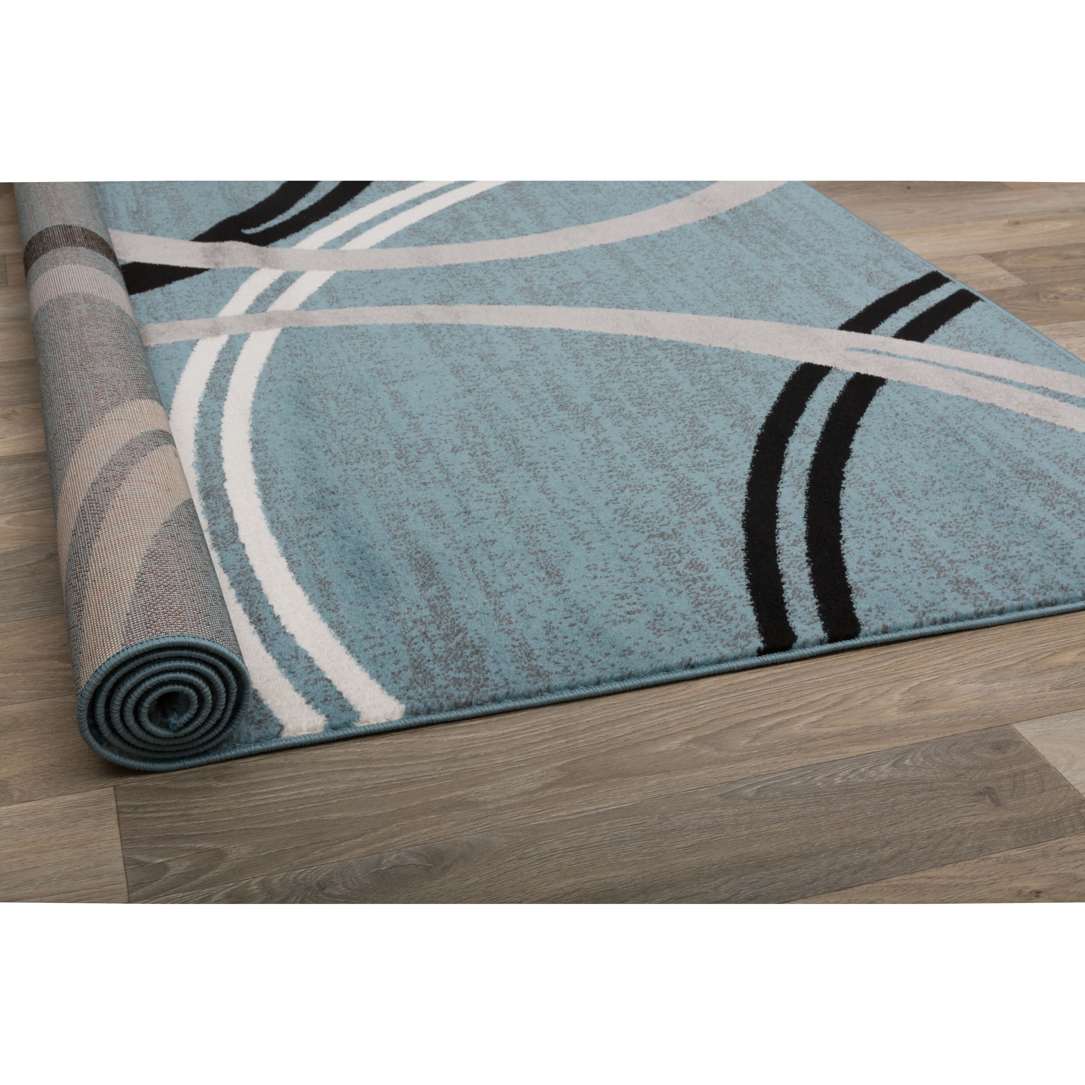 World Rug Gallery Contemporary Abstract Circles Design Area Rug On