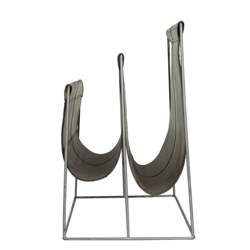 Leather Modern Magazine Holder - 22 x 21 x 14