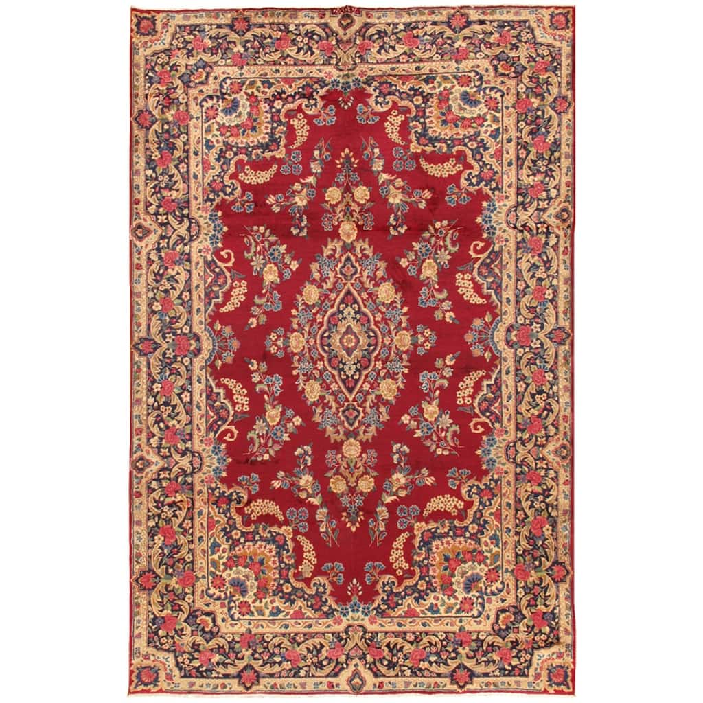 Pasargad Home Antique Sarouk Hand-Knotted Wool Area Rug - 6' 8'' X 10' 4''