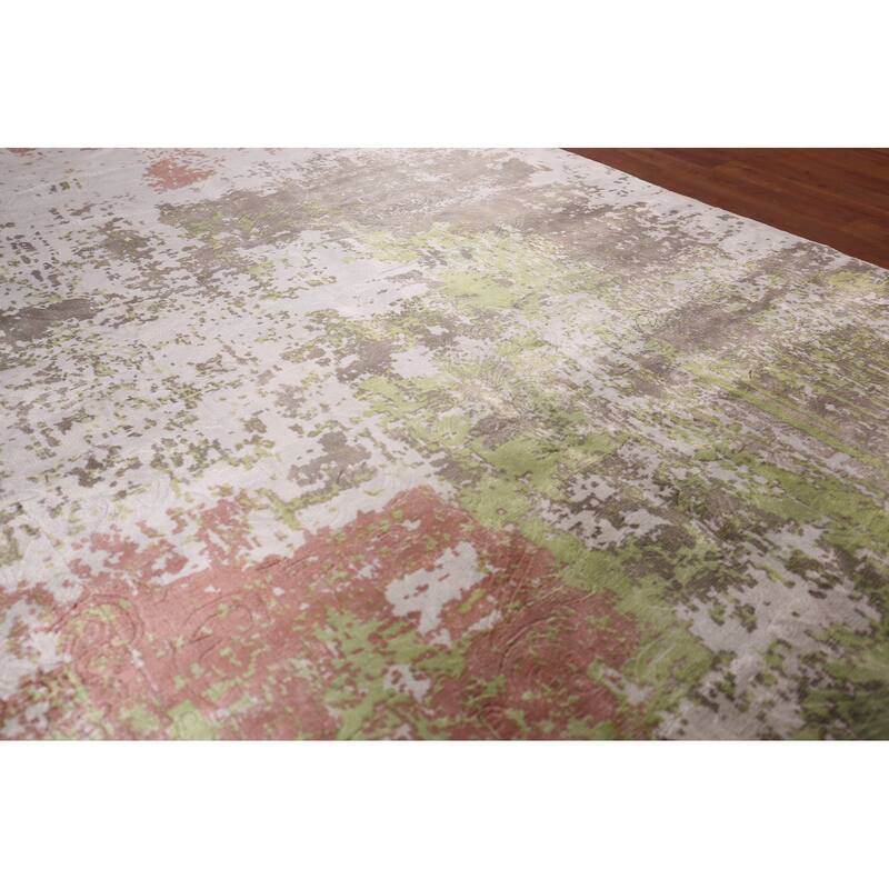 Contemporary Abstract Area Rug Hand-Knotted Wool Carpet - 5'6" X 7'8"
