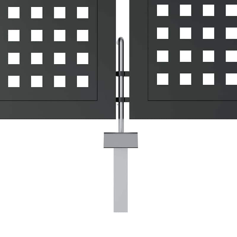 vidaXL Garden Gate Anthracite 157.5x59.1" Steel - 157.5 x 78.7"