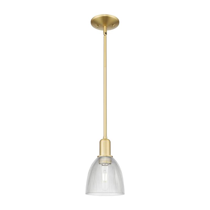 Innovations Lighting Endless Possibilities Arcadia - Castile - 1 Light 6" Stem Hung Mini Pendant - Clear/Satin Gold