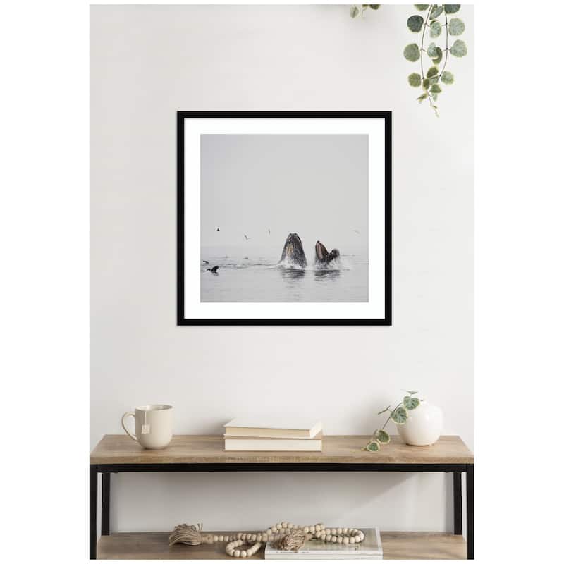 Kate and Laurel Humpback Whales No. 2 by Laura Evans Framed Wall Art Print