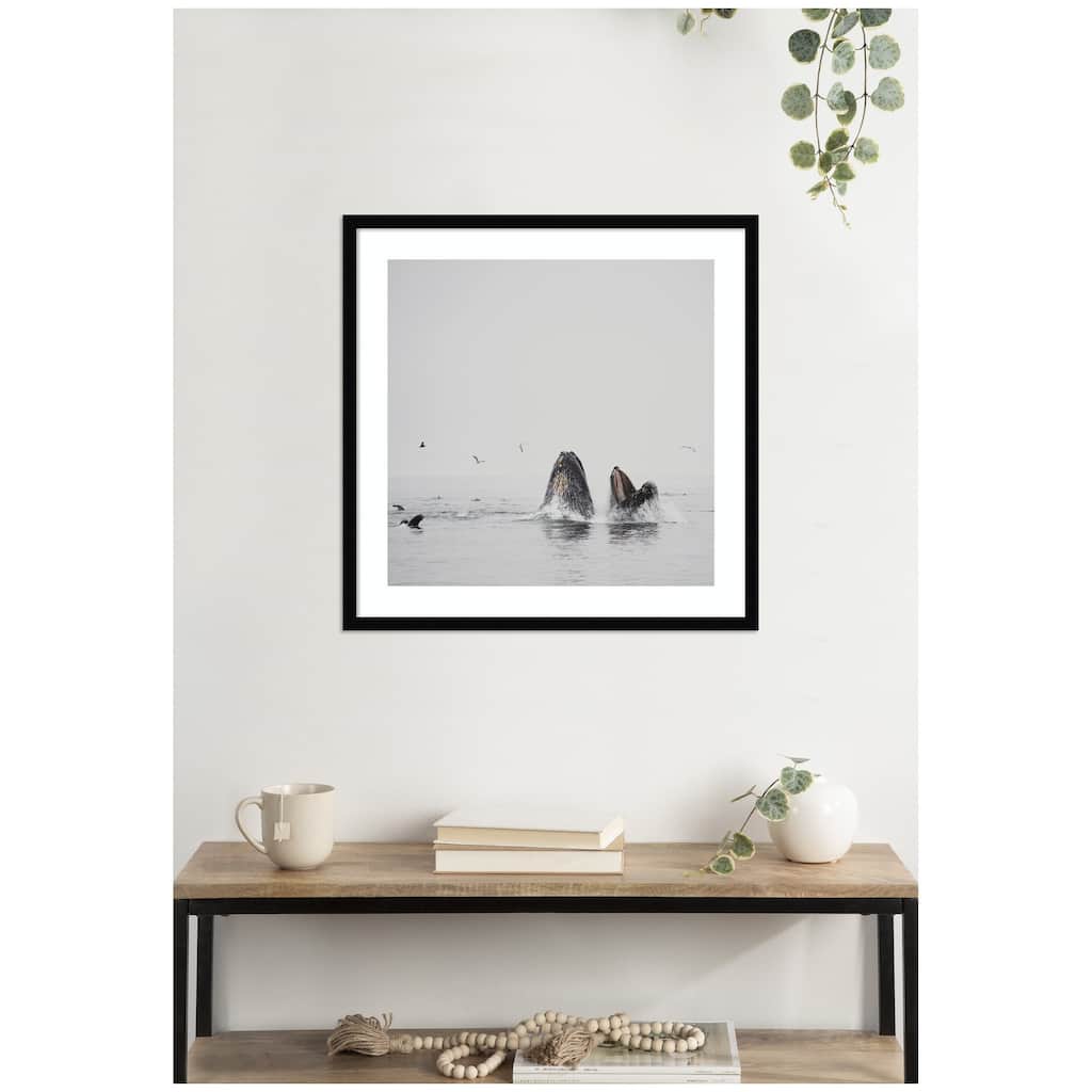Kate and Laurel Humpback Whales No. 2 by Laura Evans Framed Wall Art Print