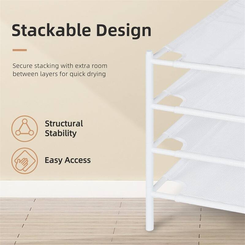 Stackable Sweater Drying Rack - 4-Pack Mesh Racks