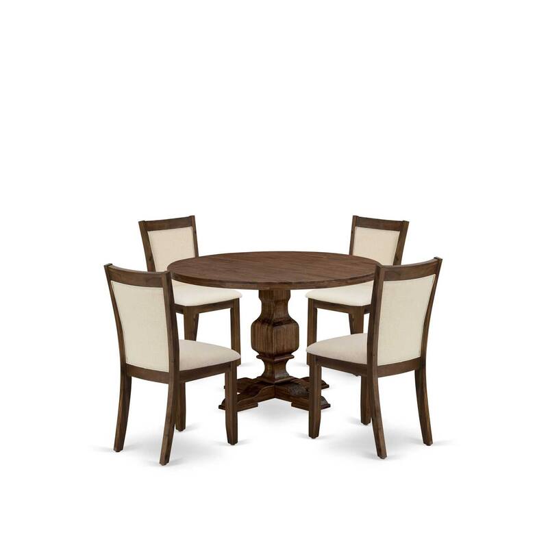 HomeStock 3-Piece Sand Blasted Black Finish Solid Wood Top Dining Table with 2 Chairs