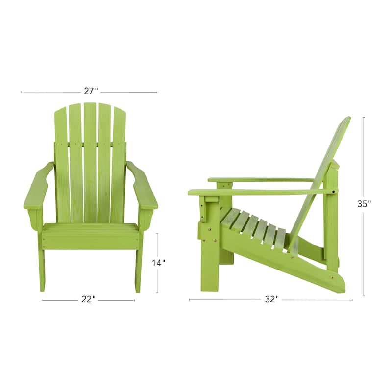 Meridian Weather Resistant Outdoor Patio Adirondack Chair