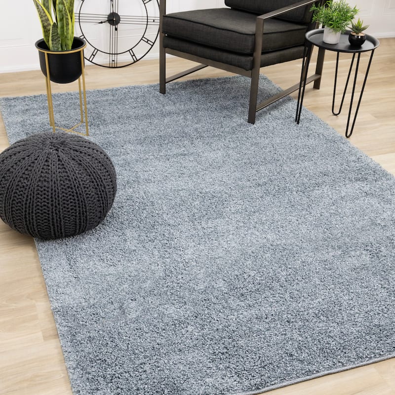 Brooklyn Collection - Blue Shag Indoor Rug