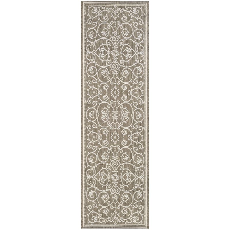 Dream Decor Rugs Pergola Savannah Indoor Outdoor Area Rug - 2'3" x 11'9" Runner - Taupe