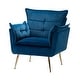 preview thumbnail 5 of 89, HULALA HOME 1ida Modern Velvet Tufted Accent Armchair with Gold Metal Legs