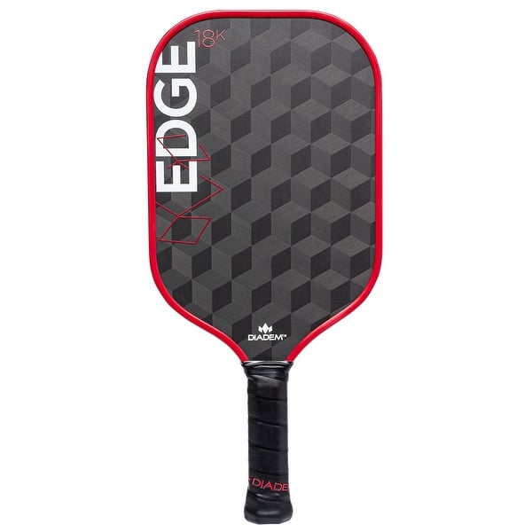 slide 2 of 8, Diadem Edge 18 K Pickleball Paddle, Carbon Fiber Face, Red