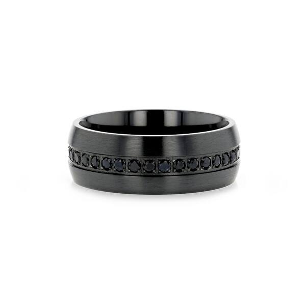 Titanium Wedding Band Mens Horse Store Landscape Pipe Cut Ring Titanium Mens Band Mens Promise Ring Black Titanium Engagement Ring