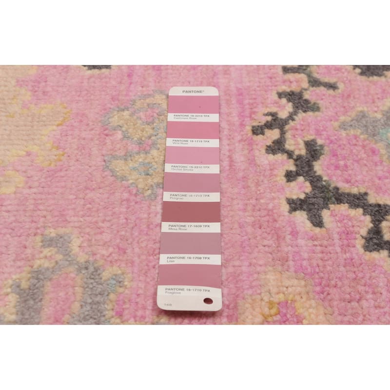 ECARPETGALLERY Hand-knotted Modern Oushak Violet Wool Rug - 2'6 x 9'10