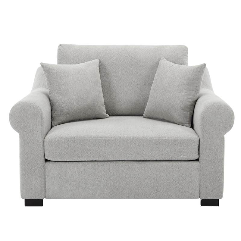 Roomfitters 44.5" Oversized Chenille Armchair, Chair and a Half Single Sofa for Bedroom or Living Room