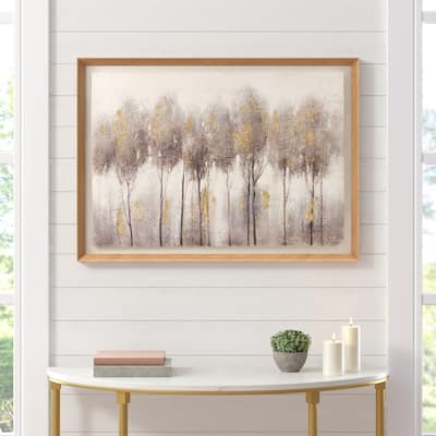 Madison Park Enchanted Forest Hand Painted Abstract Landscape Framed and Matted Wall Art