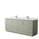 Option Light Green, Bronze Trim, Carrara Marble Top