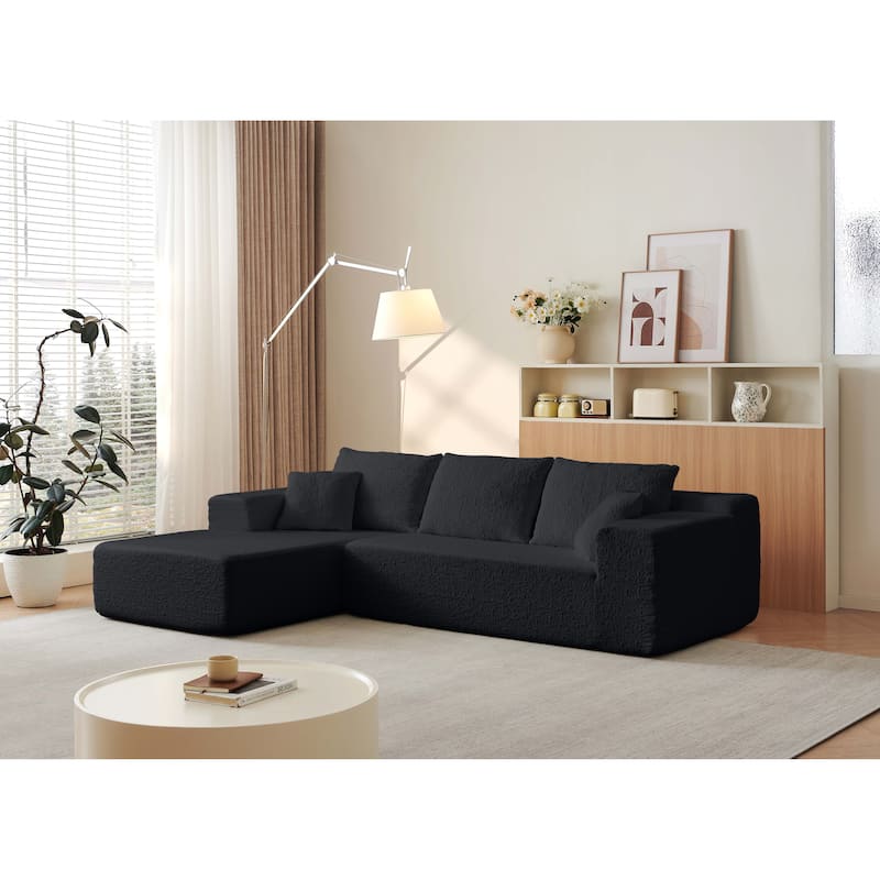Chenille Cloud Modular Couch L-shaped Sectional Sofa with Chaise