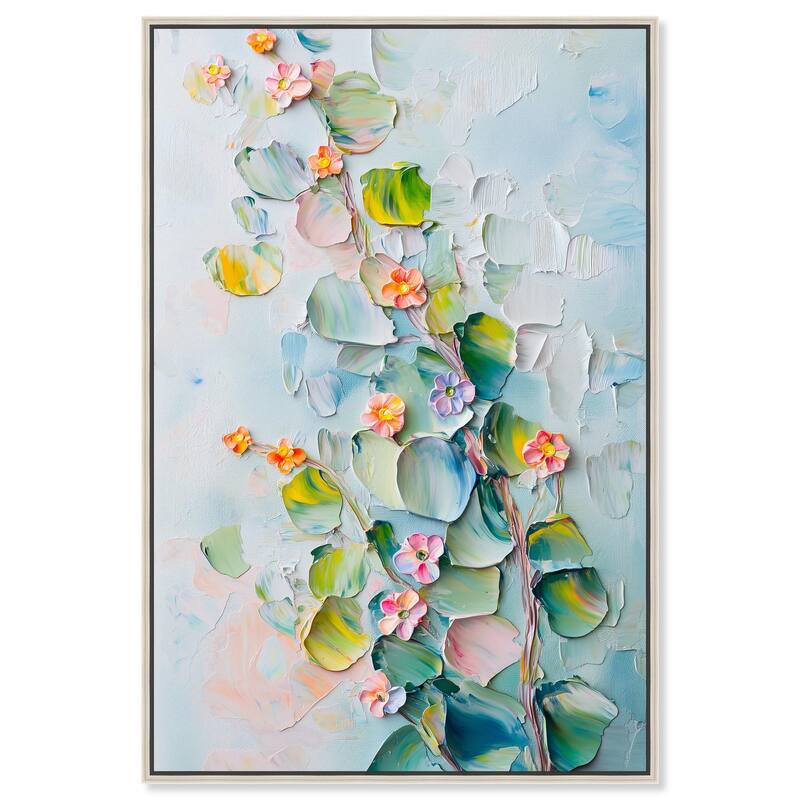 Textured Tendrils I Canvas by Art Remedy - 16" x 24" - Silver