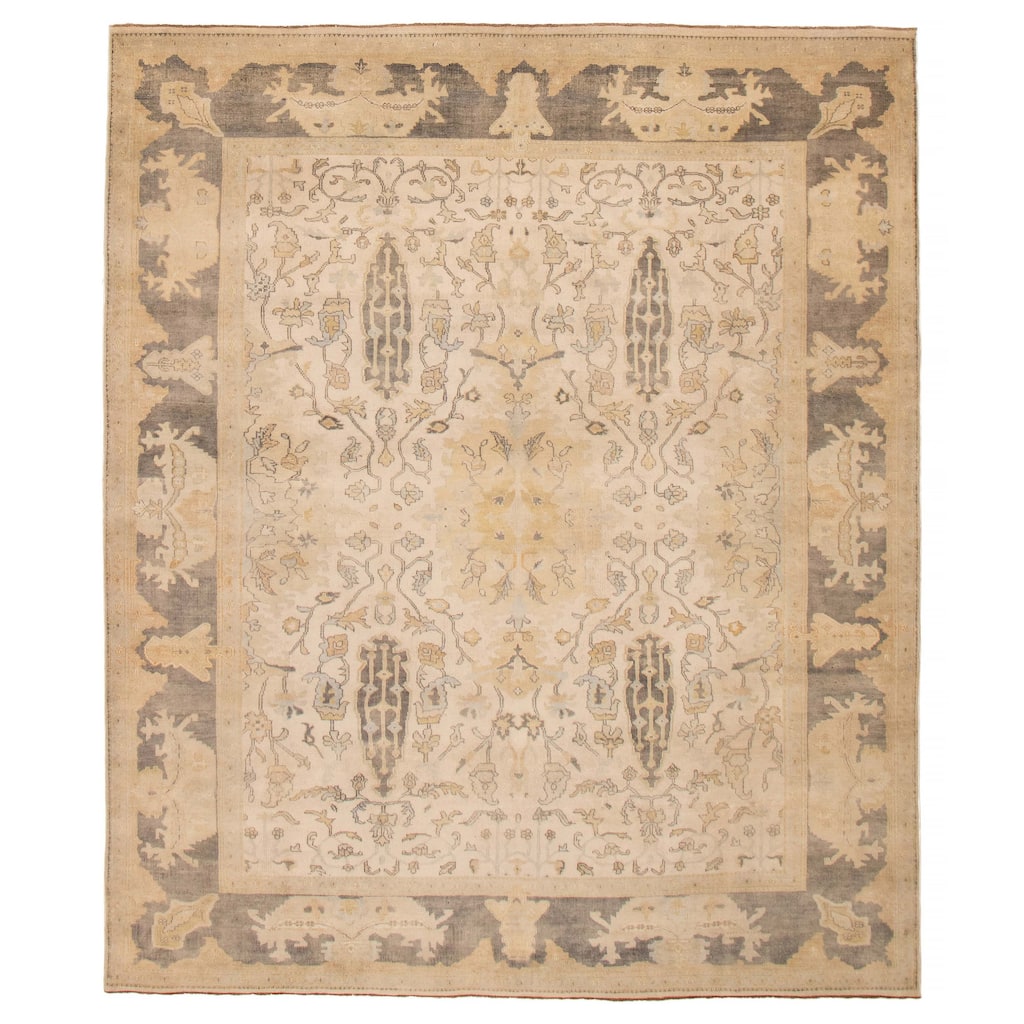 ECARPETGALLERY Hand-knotted Jamshidpour Ivory Wool Rug - 7'11 x 9'4