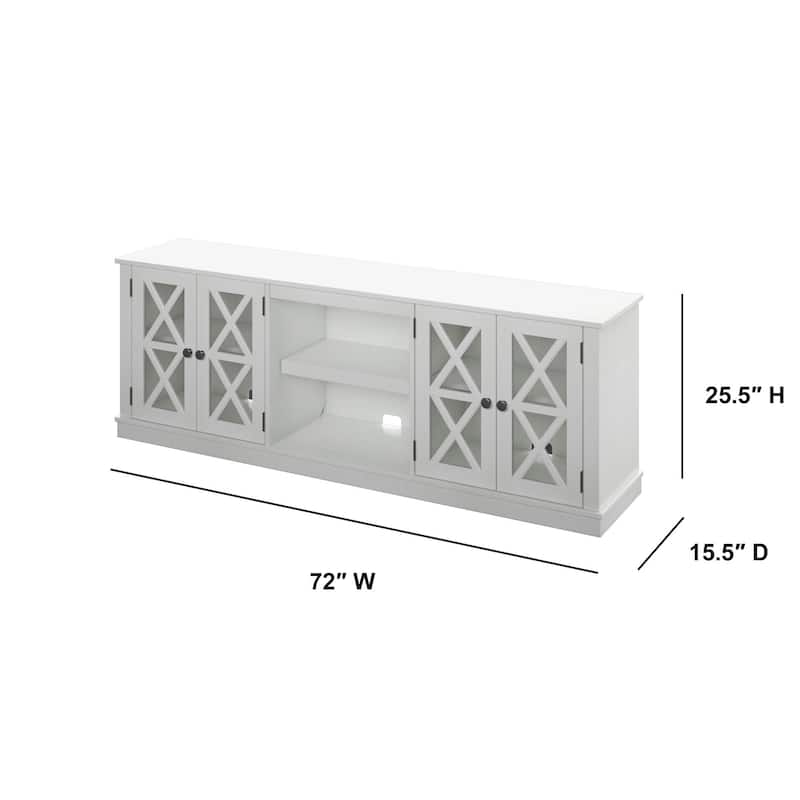 Modern Farmhouse TV Stand for TVs up to 80" - White