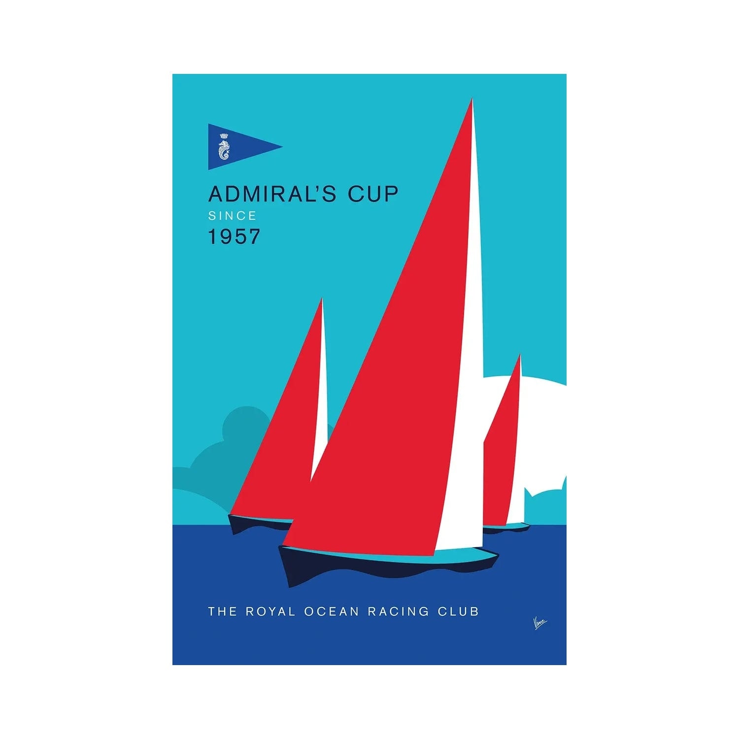 "1957-Admirals Cup" by Chungkong Canvas Print