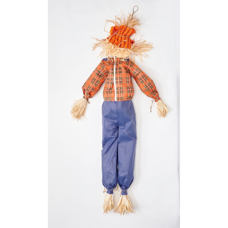 68" Stuffed Harvest Scarecrow,Sits or Hangs