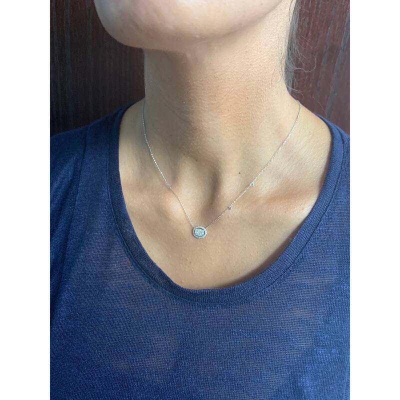 Joelle Collection Diamond Necklace 14K Rose Gold 1/5 ct tw