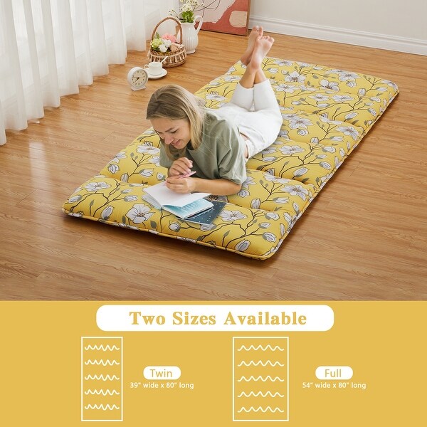 T マットレス Japanese Style Futon Floor Mattress for Home Camping - Bed Bath