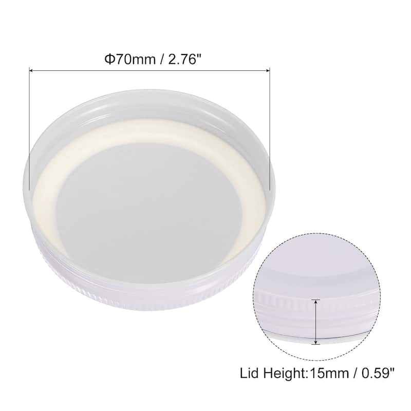 70mm Regular Mouth Tin Plate Mason Jar Lids for Canning Jars 12Pcs - Light Purple - 70mm