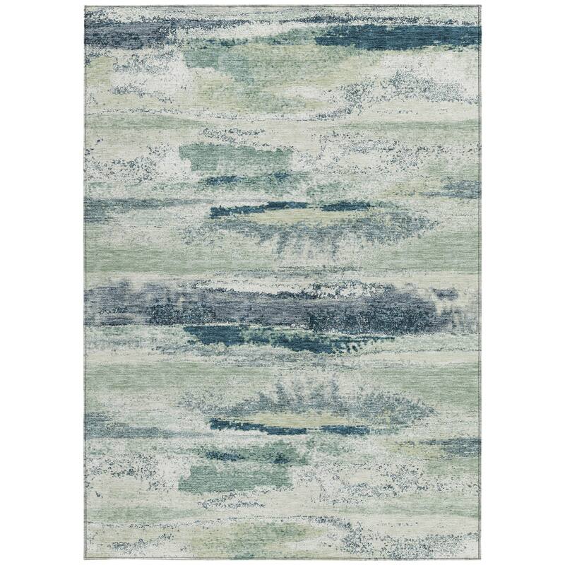 HomeRoots Abstract Transitional Rectangle Outdoor Rug